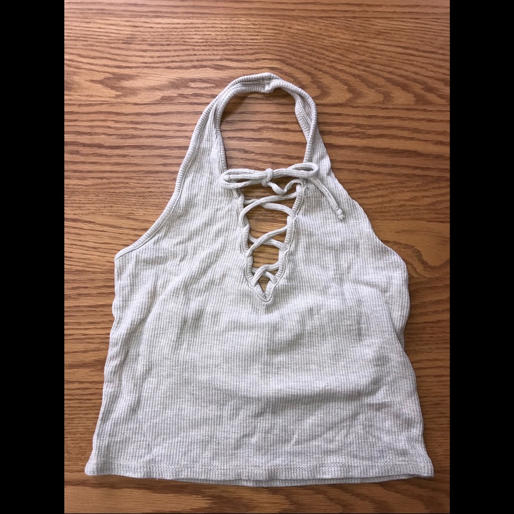 Kendall & Kylie Tie Up Halter Top